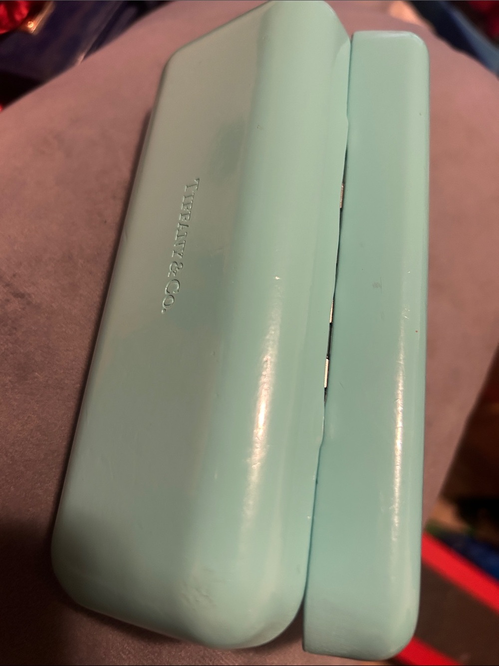 Tiffany & Co. Robin's Egg Blue Hard Shell Eyeglass Case - Picture 3 of 5